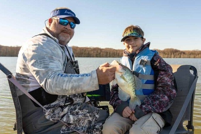 Perch jerking for early springtime crappie fishing by Brad Wiegmann 
